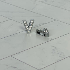 Pavé Letters -Silver Charms