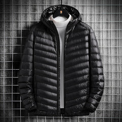 Men's Warm Lightweight White Duck Down Jacket