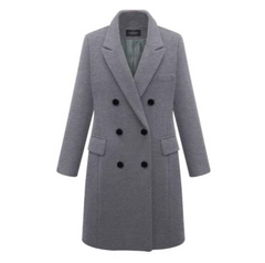 Mid-Length Wool Blend Trench Coat Outerwear