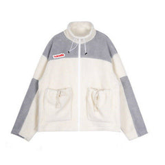 Winter Lamb Wool Plush Coat for Women - Korean Style