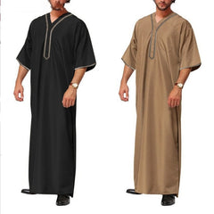 2024 Men’s Loose Long Robe Button Shirt - Arabic Style