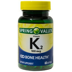 Spring Valley Vitamin K2 100 mcg Bone Health 60 Softgels