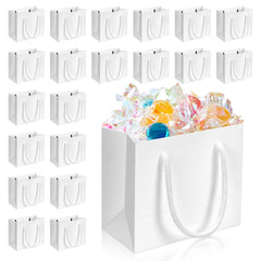 ISUSSER 20 Pack 4.7 x 2.4 x 4 Inches Extra Small Gift Bags Mini Gift Wrap Paper Bags with Handles for Birthday Gifts Baby Shower Weddings Party Favors Graduation Holidays Celebrations