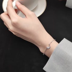 Minimalist Star and Moon Bracelet with S925 Silver