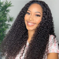 Punmasa 20 Inches Human HairHeadband wigs for women Glueless None Lace Front Wigs Machine Made 150% Density headband wig human hair with Headbands(20 Inches)
