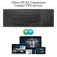Backlit Wireless Keyboard with Touchpad and Rechargeable Battery
