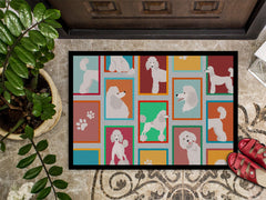 Lots of White Standard Poodle Doormat