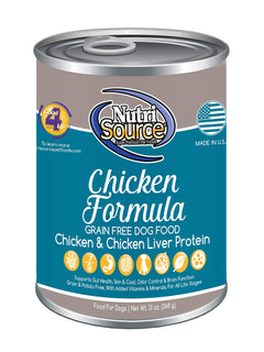 NutriSource Grain Free Chicken Canned Dog Food 12 Cans/13oz by NutriSource