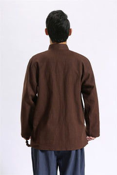 Linen Tang Suit Cardigan for Men