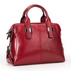 Fashionable Women's Leather Motorcycle Shoulder Bag