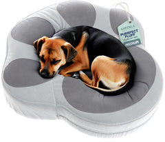 Katziela Purrfect Fluff Paw-Shaped Pet Bed - 30x30x6 Washable Dog & Cat Bed - Grey