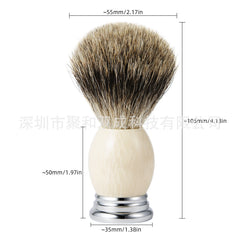 Premium Badger Hair Shaving Brush with Ivory Pattern