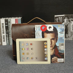 Crazy Horse Leather Briefcase and Shoulder Bag