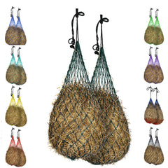 Majestic Ally Hay Net Set of 2 Length - 54” Holes 3"x3" for Horses (Hunter Green)