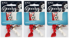 Goody WoMens Ouchless Ribbon Elastics Vintage Floral White 3 Count