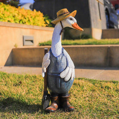 Exquisite Resin Duck Statue for Garden Decoration