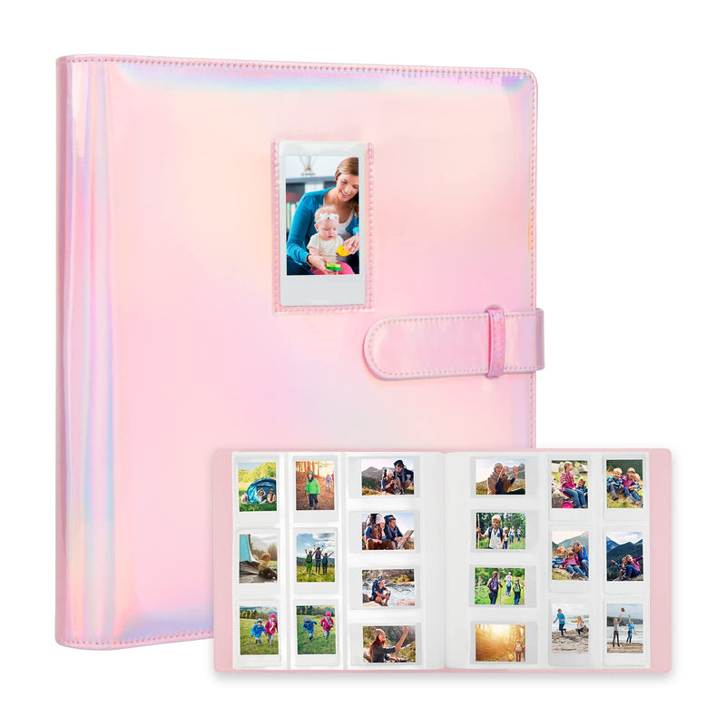 640 Pockets Photo Album for Fujifilm Instax Mini Camera Photo Album for Polaroid Leather Cover Photo Album for Instax Mini 12 11 9 40 90 8 7 Evo LiPlay Instant Camera 2x3 Photo Album(Magic Pink)