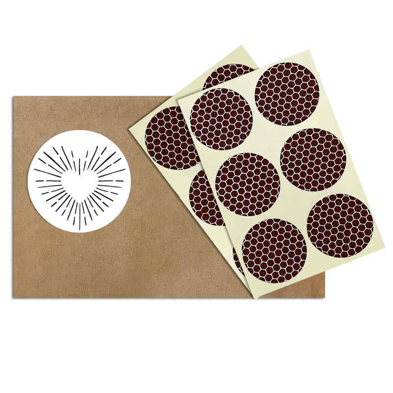 1” Circle Match Striker Stickers – 12 Pieces | Bumble/Dotted Pattern Match Strike Paper with Adhesive Pre-Cut in Circles for Easy Match Lighting | Also Available in Charcoal or Brown & Many Sizes
