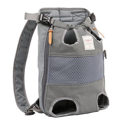 Striped Mesh Dog Backpack for Travel and Hiking