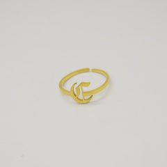 Vintage English Alphabet Ring in 18K Vacuum Plating