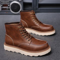 Korean High-Top Men's Tooling Boots
