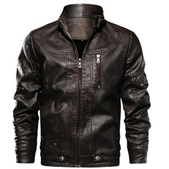 Men's Fleece Lined Leather Jacket