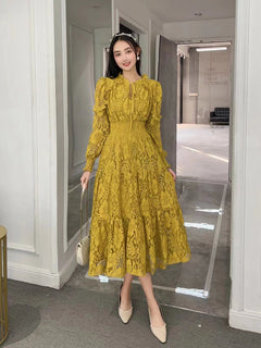 Lace Long Sleeved Dress for Women