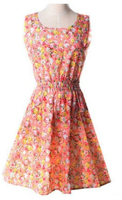2018 Summer Plus Size Floral Chiffon Dress and Skirt