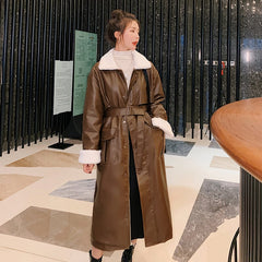 Cotton Jacket for Women - Loose Fit with Lamb Wool