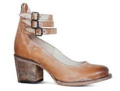 Rubber Sole Chunky Heel Boots with Metal Buckle