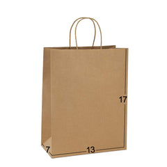BagDream Paper Bags 25Pcs 13x7x17 Gift Bags Party Bags Shopping Bags Retail Bags Merchandise Bags Recycled Kraft Paper Bags with Handles Bulk Brown
