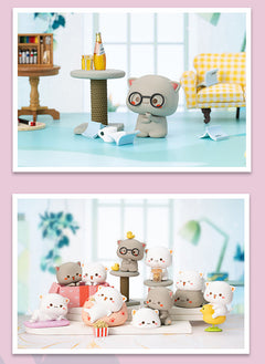 Peach Cat Second Series Lucky Cat Blind Box Figurine