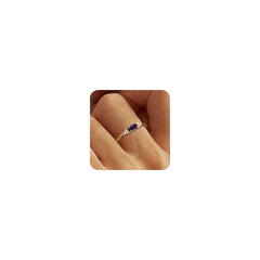 FUNEIA Gold Birthstone Rings for Women Non Tarnish Trendy Stackable Gold Rings that Dont Tarnish Dainty Emerald Green Gemstone Cubic Zirconia Wedding Engagement Ring for her Birthday Gifts Jewelry