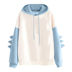 Dinosaur Cartoon Hoodie for Women - Winter Casual Wear