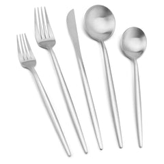 Silverware Set Vanys 30 Piece Stainless Steel Cutlery Flatware Set Kitchen Utensil Sets for 6 Tableware With Knife Spoons And Forks Set Satin Finished Polished