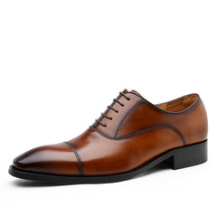 Men's Classic Three-Joint Leather Lace-Up Shoes
