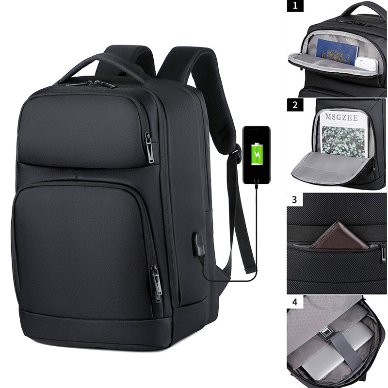 Waterproof 17-Inch Men's Laptop Business Backpack