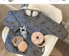 Baby Waterproof Bib Overalls with Food Pockets