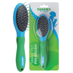 Small Dog Pin Brush for Dogs with Medium to Long Hair Curly Fine Delicate and Fragile Coats - Pet Dog Brush and Puppy Brush for Poodle Labradoodle Yorkshire Terrier and Smaller Long Haired Breeds