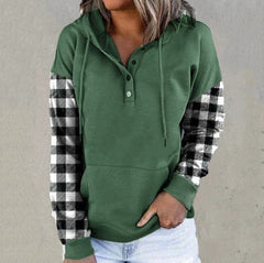 Plaid Stitching Pullover Sweater for Autumn and Winter