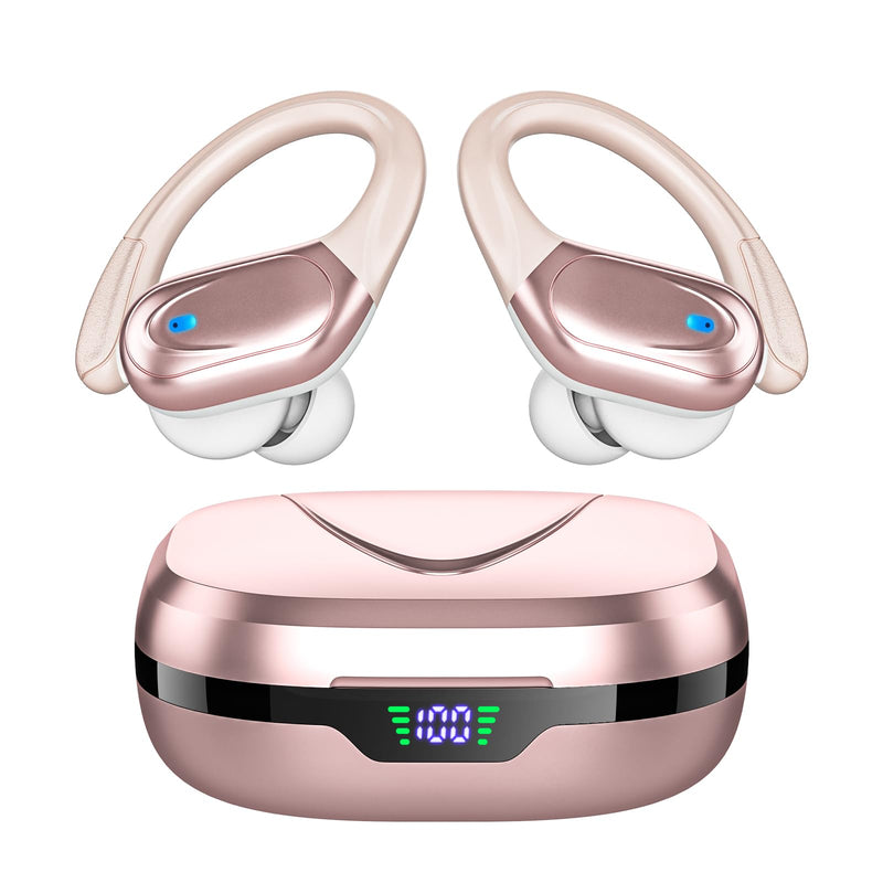 Wireless Earbuds Bluetooth Headphones 80hrs Playback Ear Buds Power Display with Noise Canceling Mic Headsets for Sports/Workout/Running