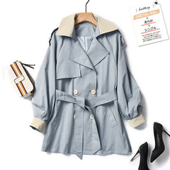 2019 Autumn Korean Women's Trench Coat with Belt