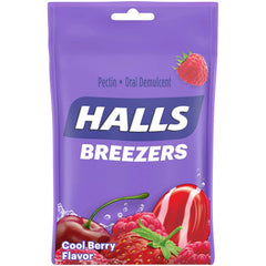 Halls Breezers Drops Cool Berry - 25 ct Pack of 4