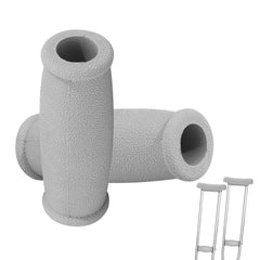 Crutch Hand Grip Replacement 2 Pack Cane Crutch Handgrips Soft Rubber Crutches Handle for Most Standard Aluminum Crutches Replacment Cushion Tops Axillary Support Double Crutches Accessories