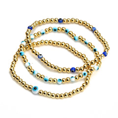Women's New Eye Beads Bracelet Set