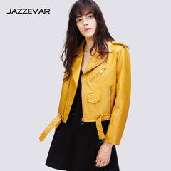 Short Leather Jacket - Biker Style