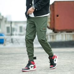 Men's Casual Loose Fit Tapered Cargo Pants