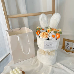 Rabbit Ear Bouquet Knitted Flower Doll Gift for Kids
