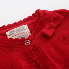 Bow Knot Children's Summer Knitted Cardigan (1-3 Years)