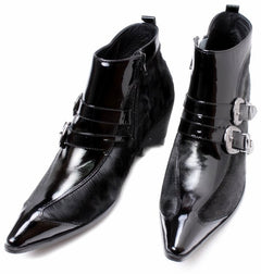 Genuine Leather Men's Boots in British Fashion Style